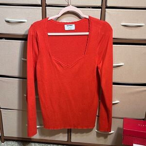 Old Navy Bright Orange Knit Top